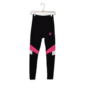 Puma TFS Tight Fit High Waist Leggings Black Pink Size XS